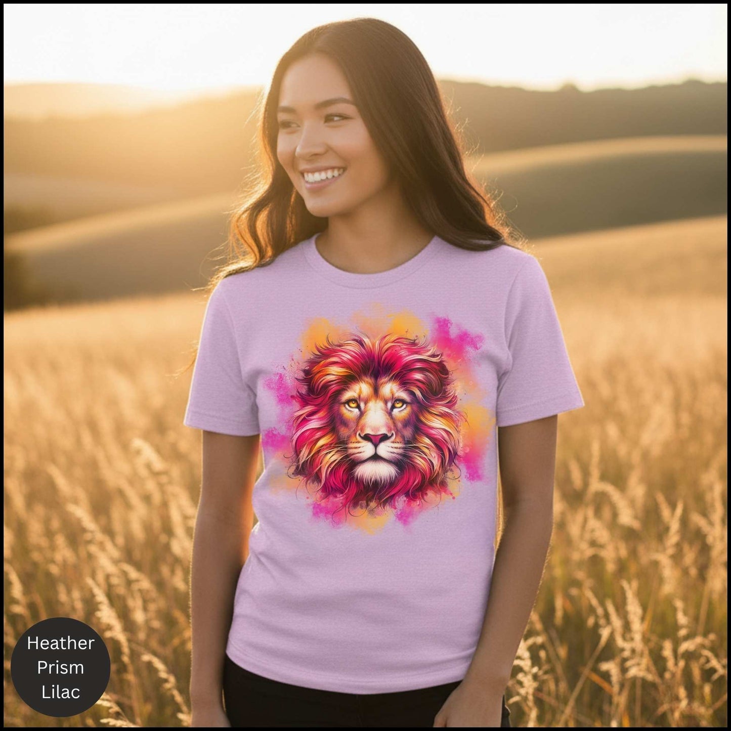 “Roar & Radiance” – Watercolor Lion Tee