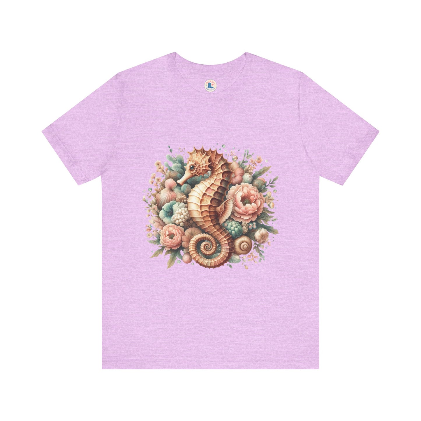 Coastal Bloom Seahorse Tee