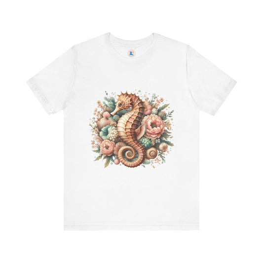 Coastal Bloom Seahorse Tee