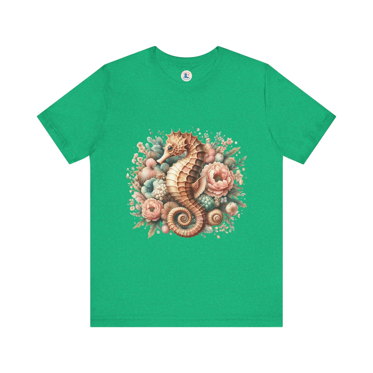 Coastal Bloom Seahorse Tee