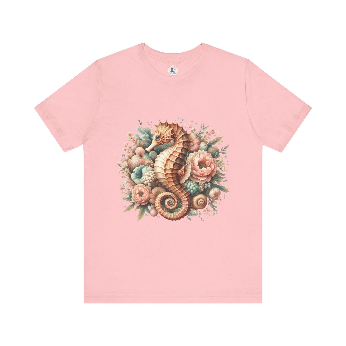 Coastal Bloom Seahorse Tee