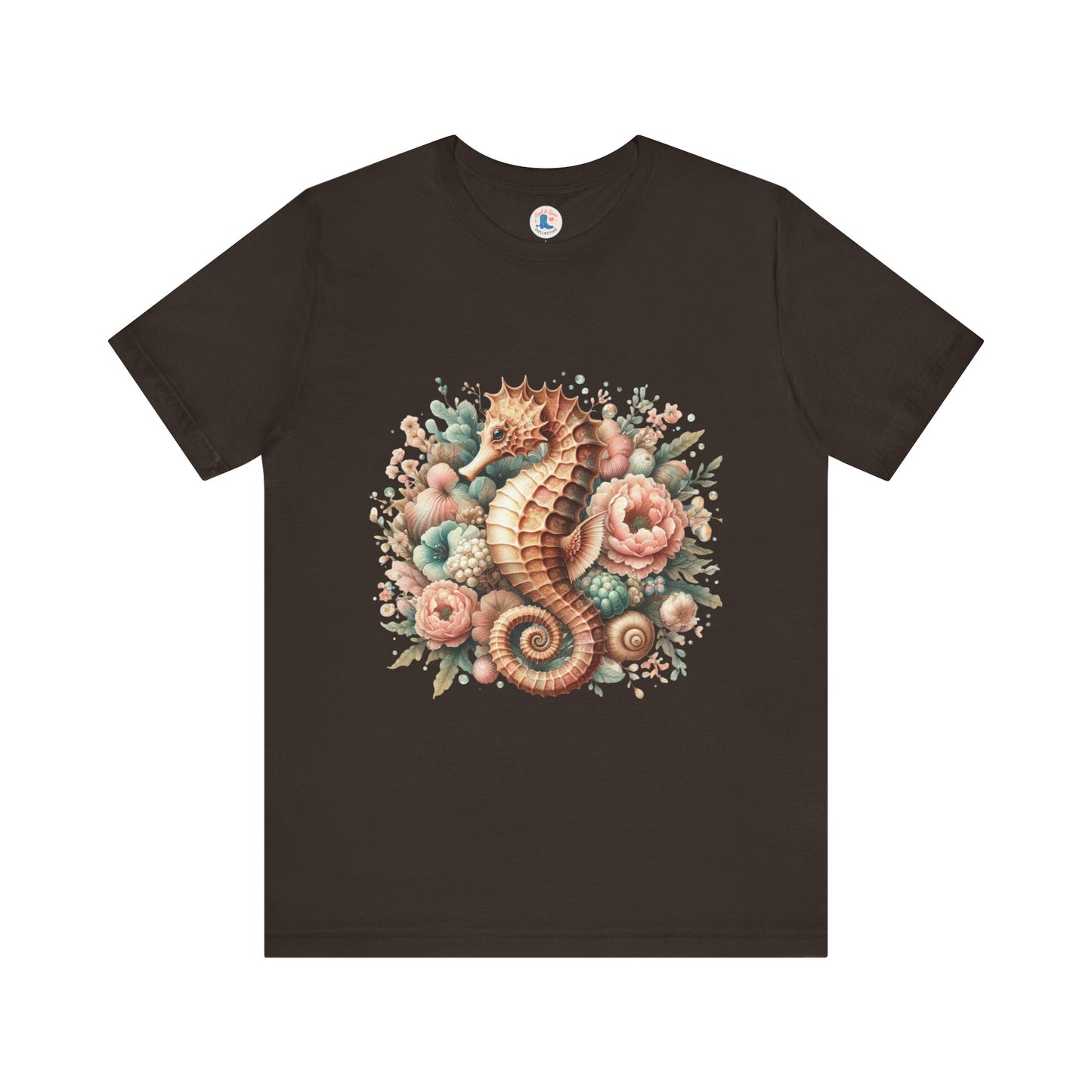 Coastal Bloom Seahorse Tee