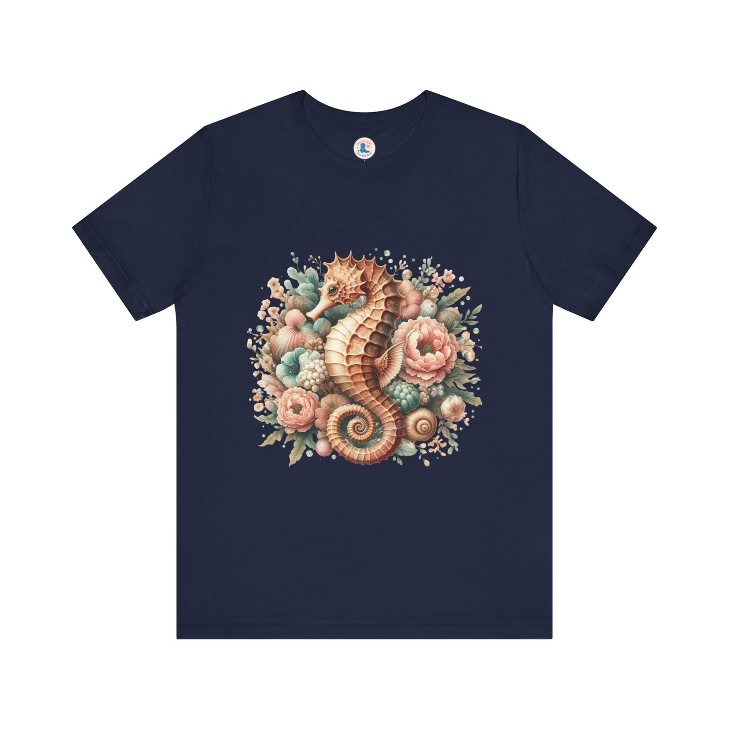 Coastal Bloom Seahorse Tee