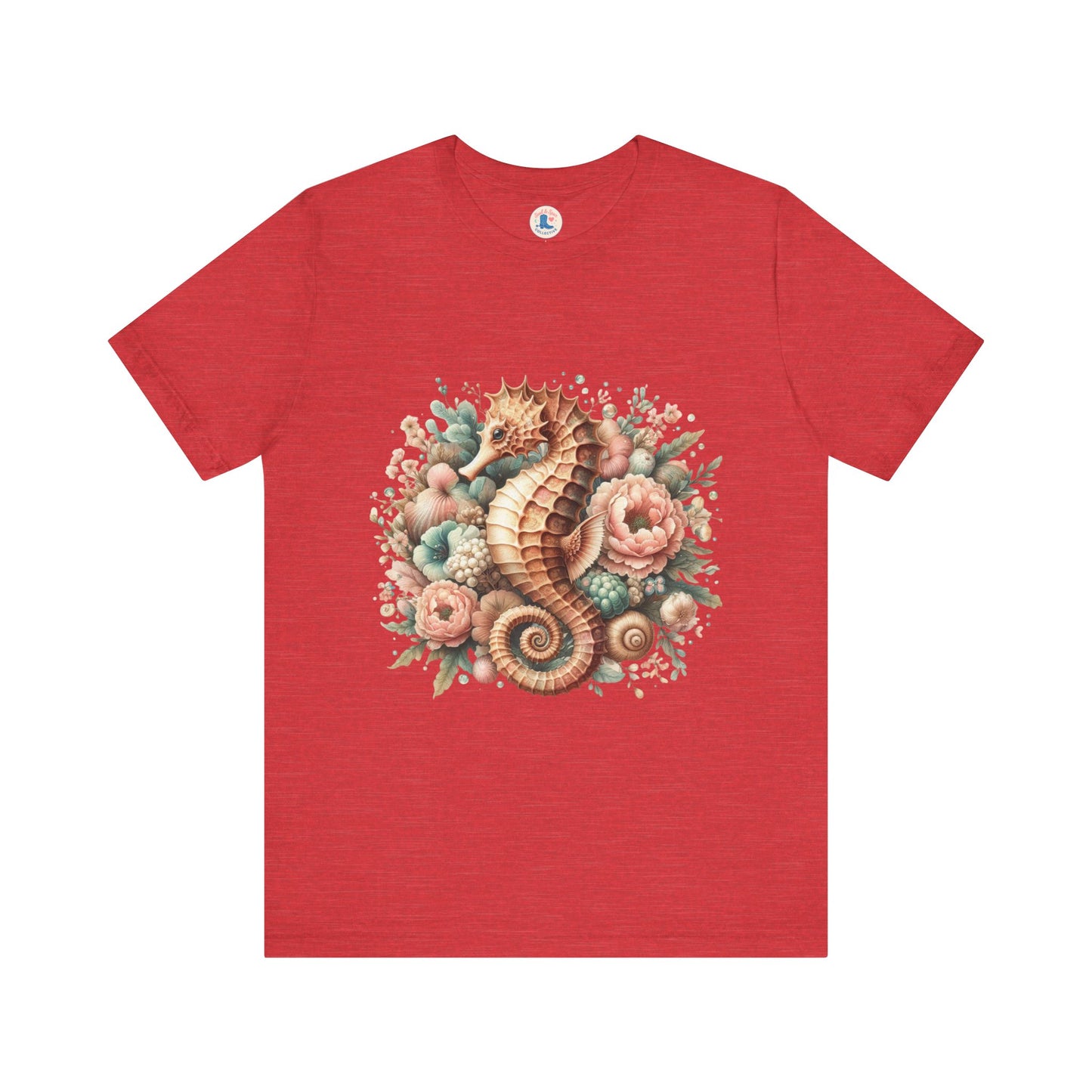 Coastal Bloom Seahorse Tee