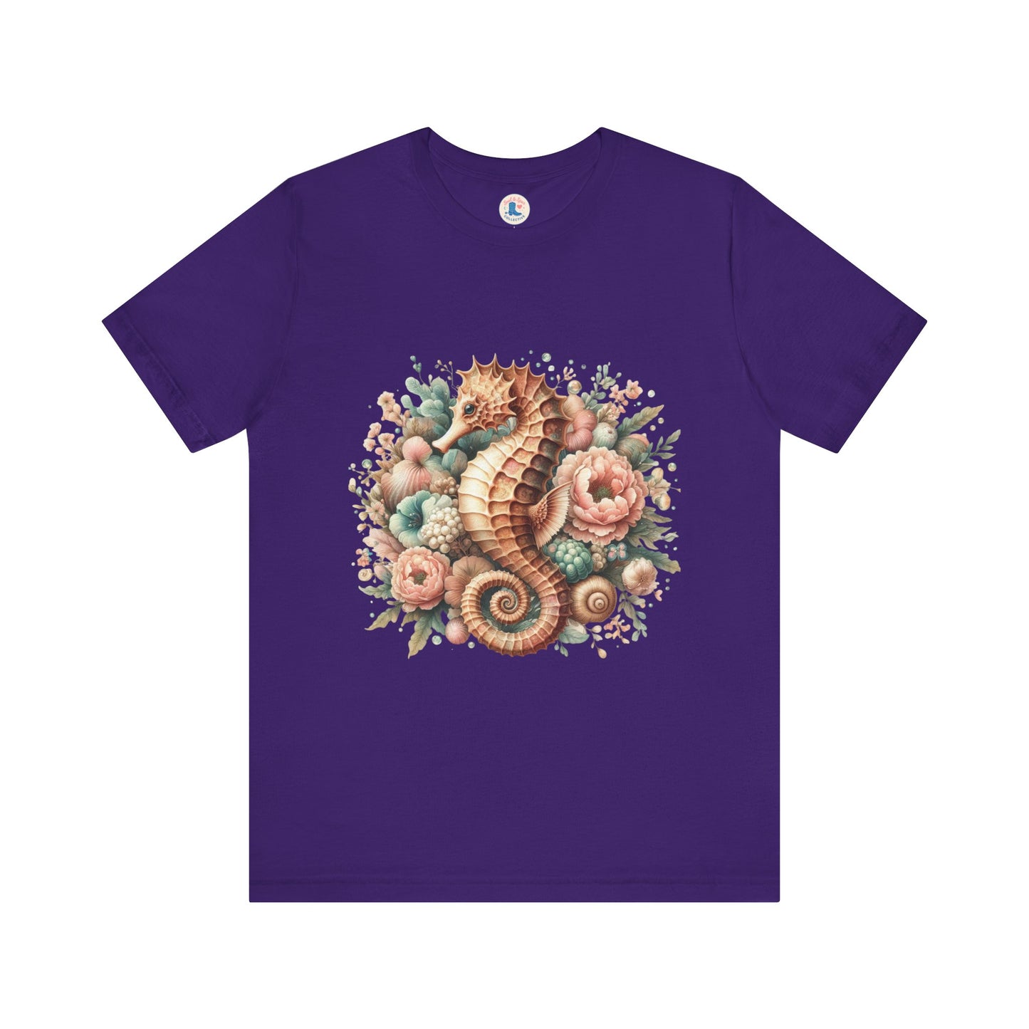 Coastal Bloom Seahorse Tee
