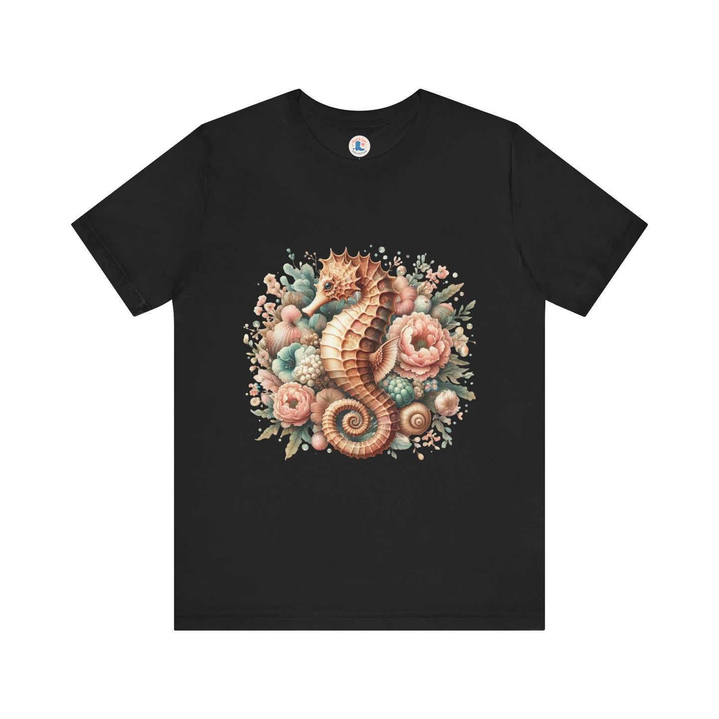 Coastal Bloom Seahorse Tee