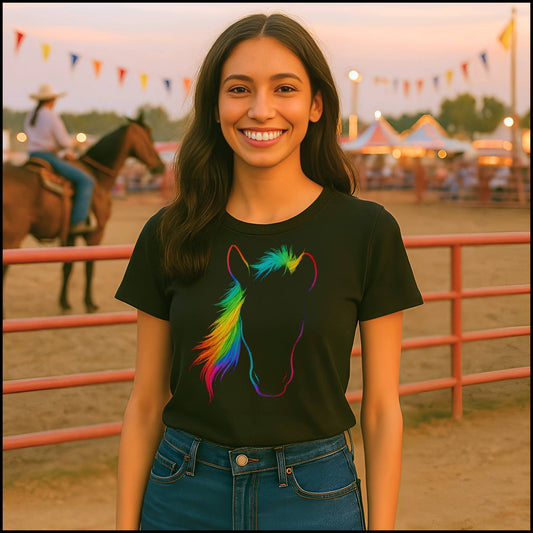Rainbow Horse Tee