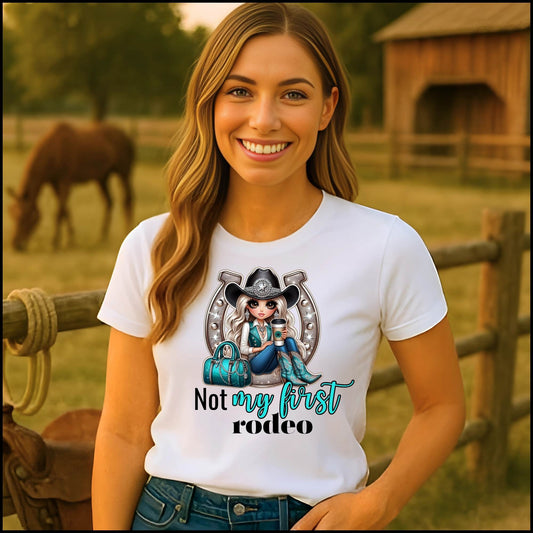 Not My First Rodeo Cowgirl Tee