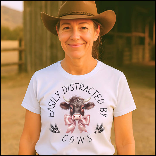Easily Distracted by Cows Tee