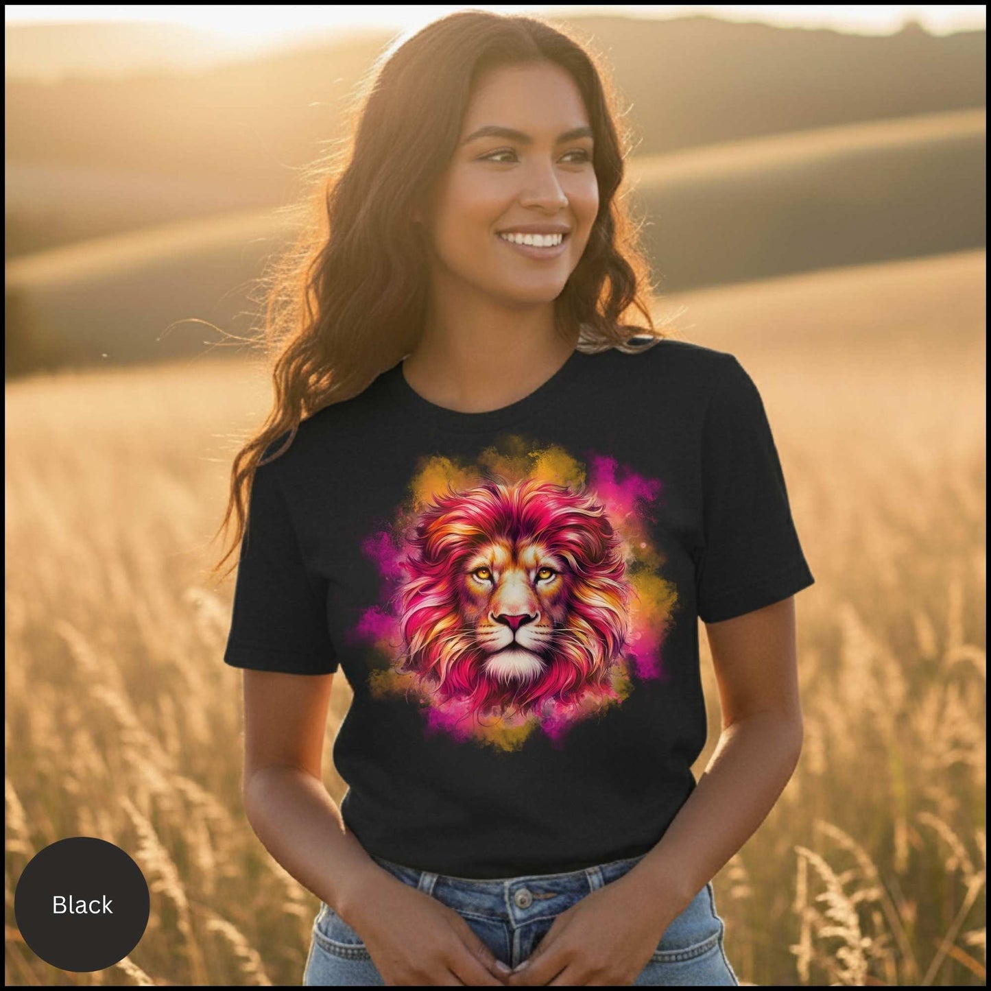 “Roar & Radiance” – Watercolor Lion Tee