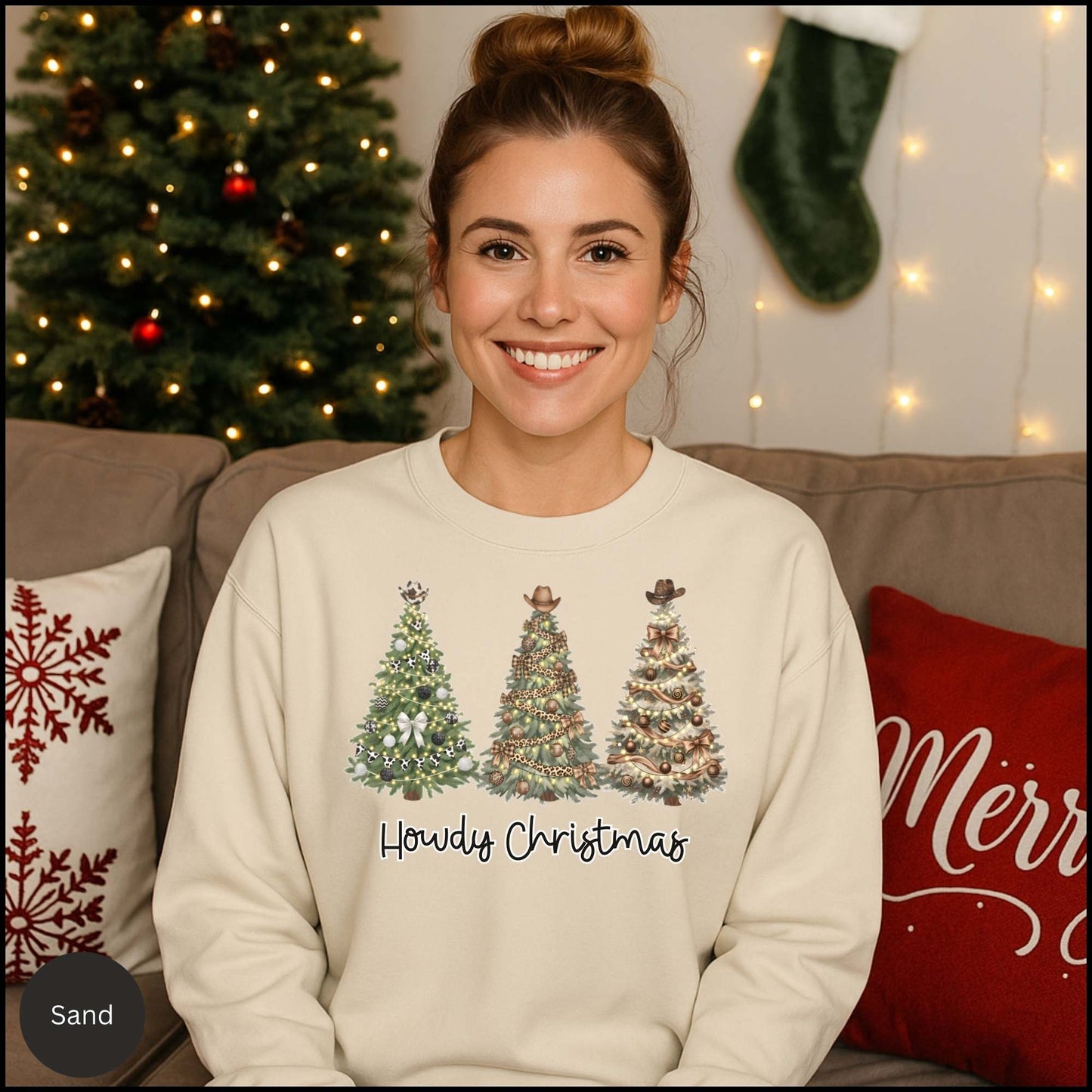 Howdy Christmas Crewneck Sweatshirt