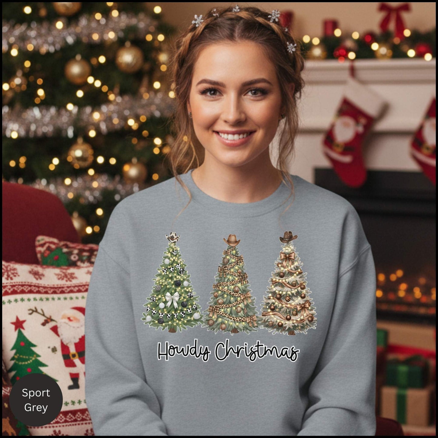Howdy Christmas Crewneck Sweatshirt