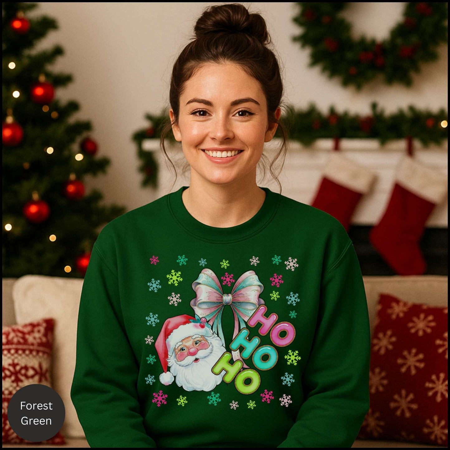 Pastel Retro Santa Crewneck