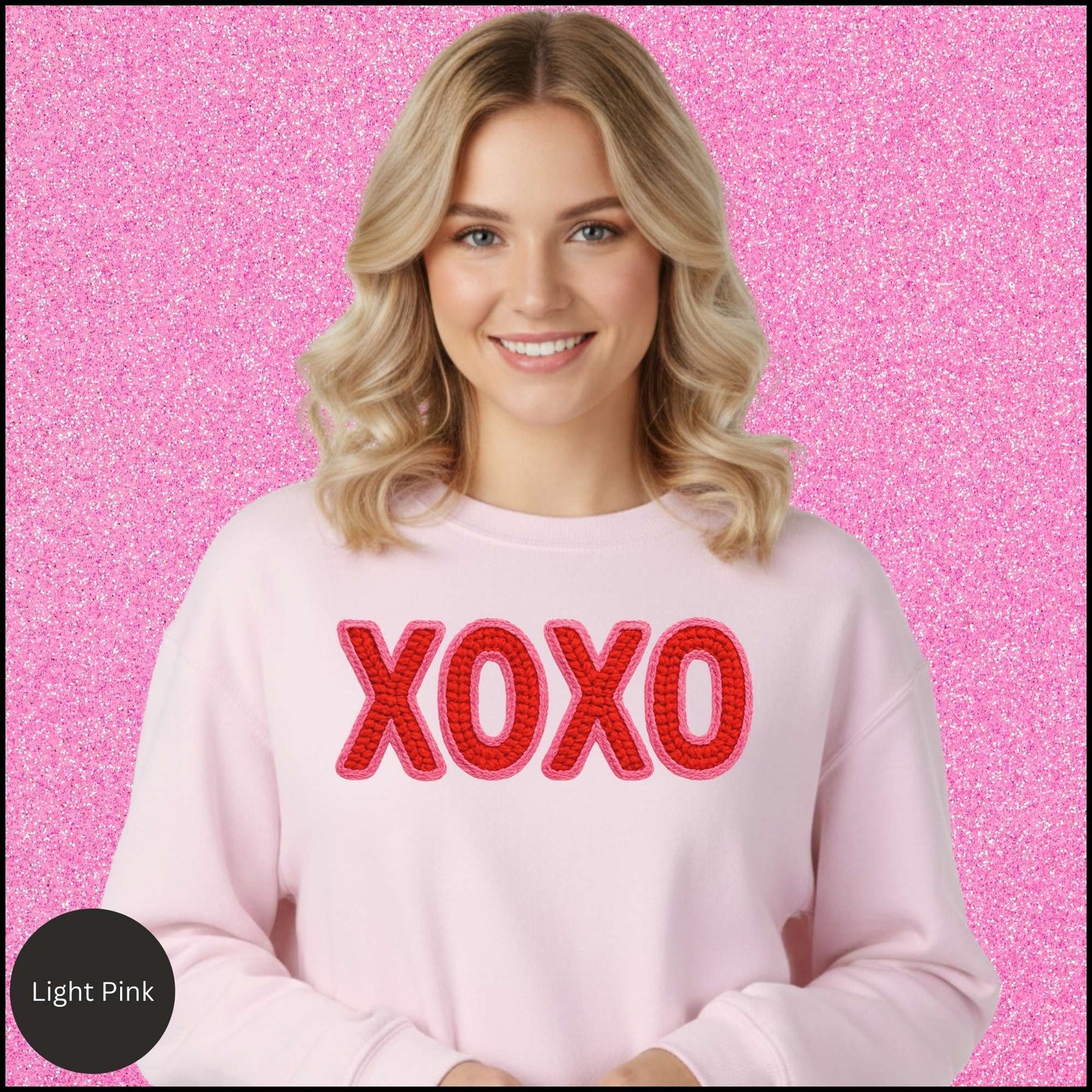 XOXO Sweatshirt, Valentine XOXO Crewneck, Red Pink Love Sweatshirt, Cozy Valentine Shirt, Gift for Her