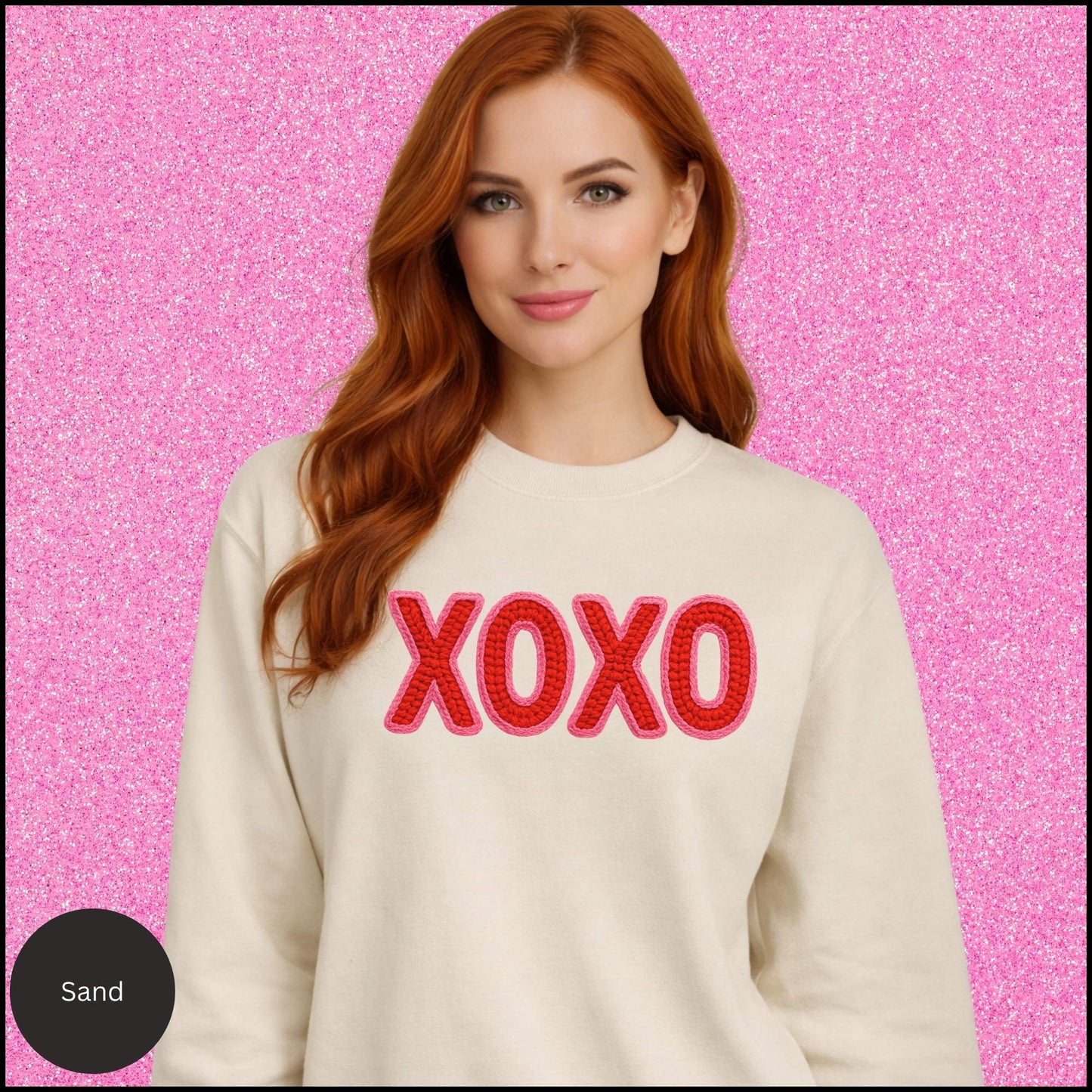 XOXO Sweatshirt, Valentine XOXO Crewneck, Red Pink Love Sweatshirt, Cozy Valentine Shirt, Gift for Her