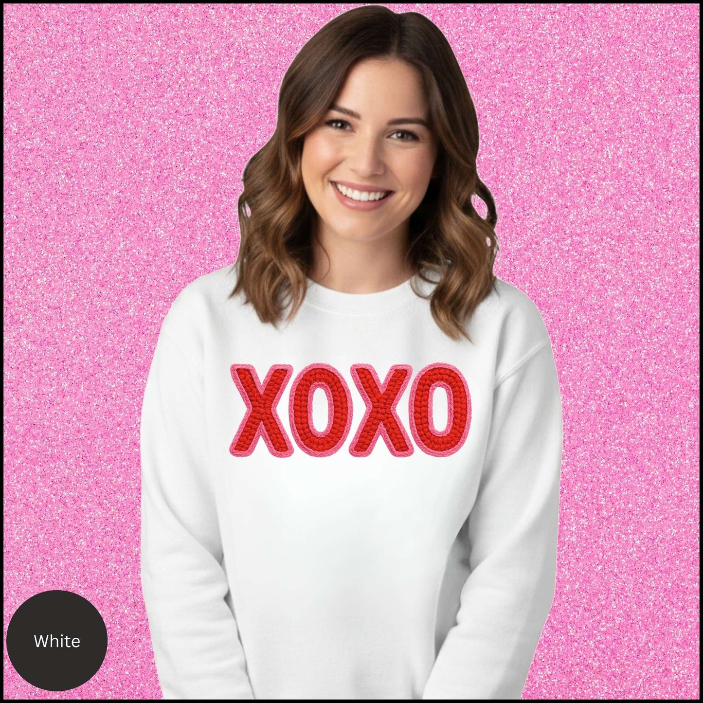 XOXO Sweatshirt, Valentine XOXO Crewneck, Red Pink Love Sweatshirt, Cozy Valentine Shirt, Gift for Her