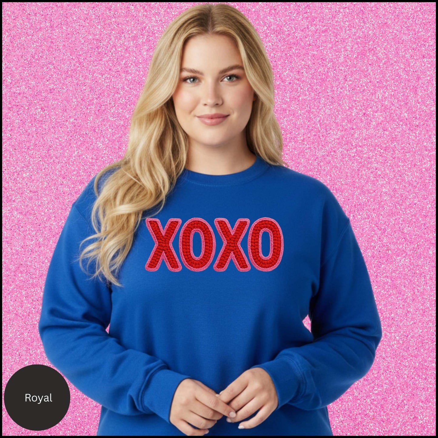 XOXO Sweatshirt, Valentine XOXO Crewneck, Red Pink Love Sweatshirt, Cozy Valentine Shirt, Gift for Her
