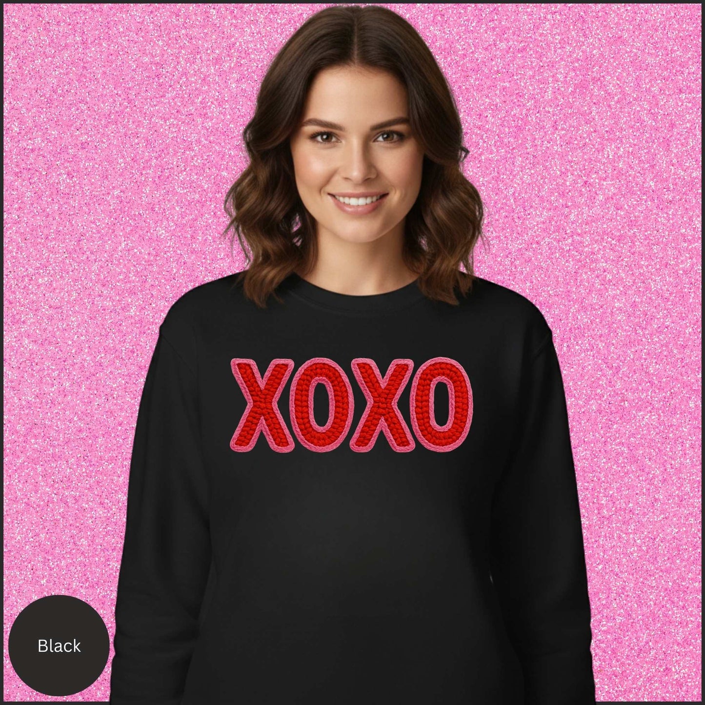 XOXO Sweatshirt, Valentine XOXO Crewneck, Red Pink Love Sweatshirt, Cozy Valentine Shirt, Gift for Her