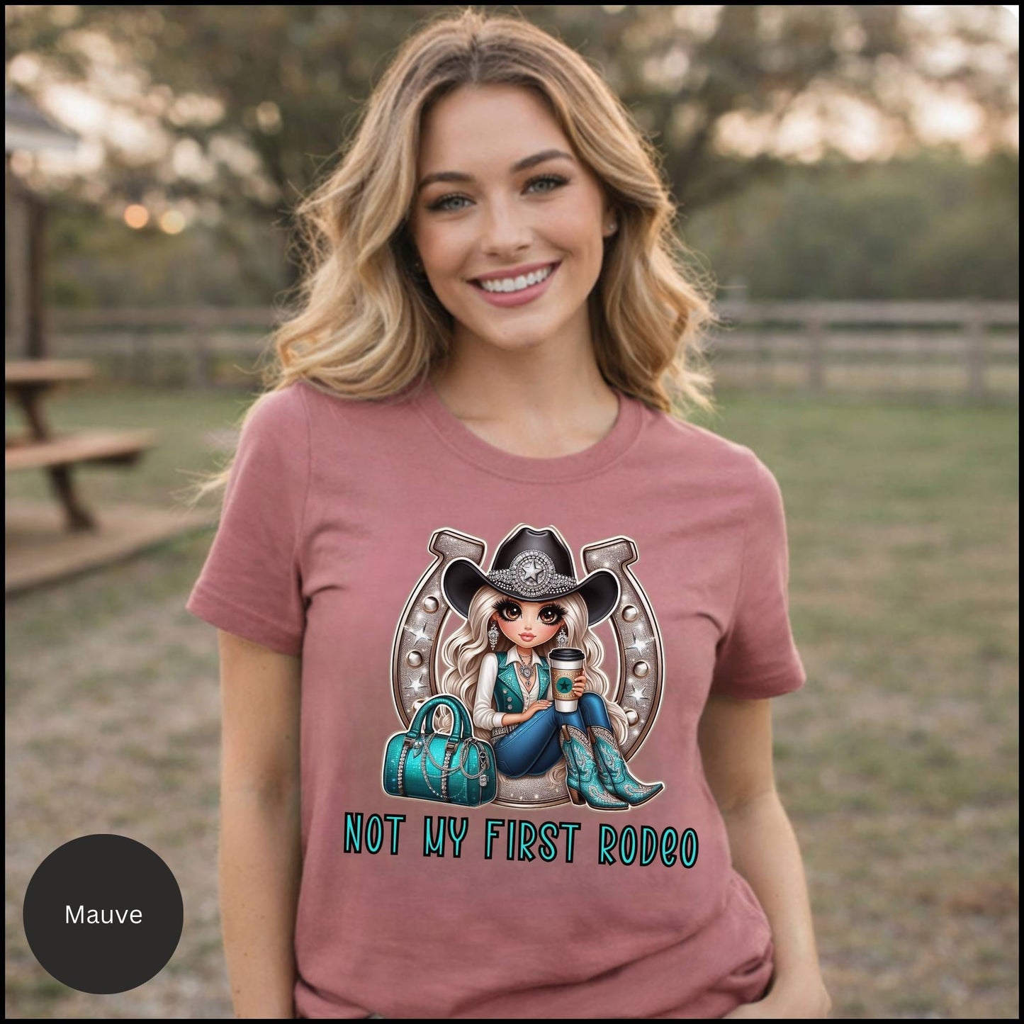Not My First Rodeo Cowgirl Graphic Tee – Western Cowgirl Statement T-Shirt