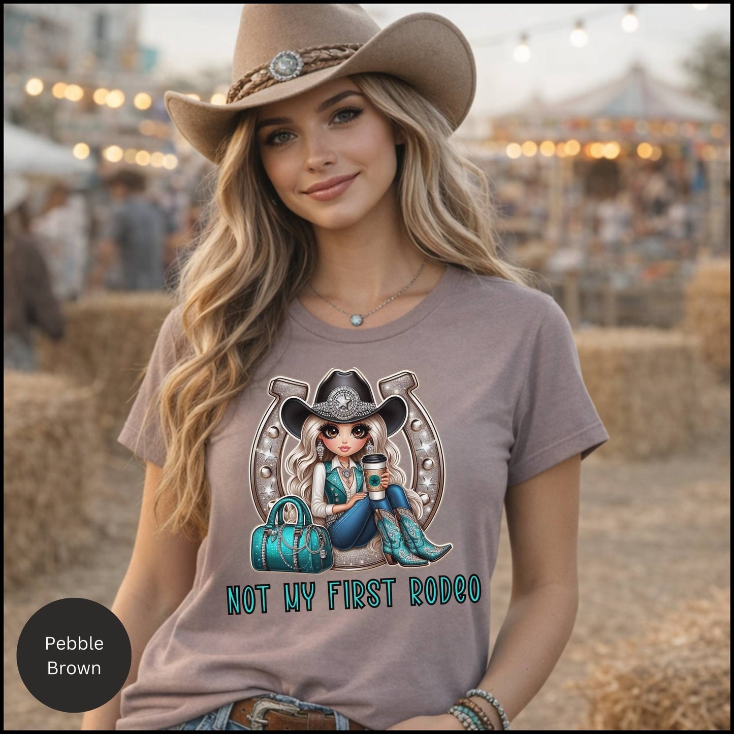 Not My First Rodeo Cowgirl Graphic Tee – Western Cowgirl Statement T-Shirt