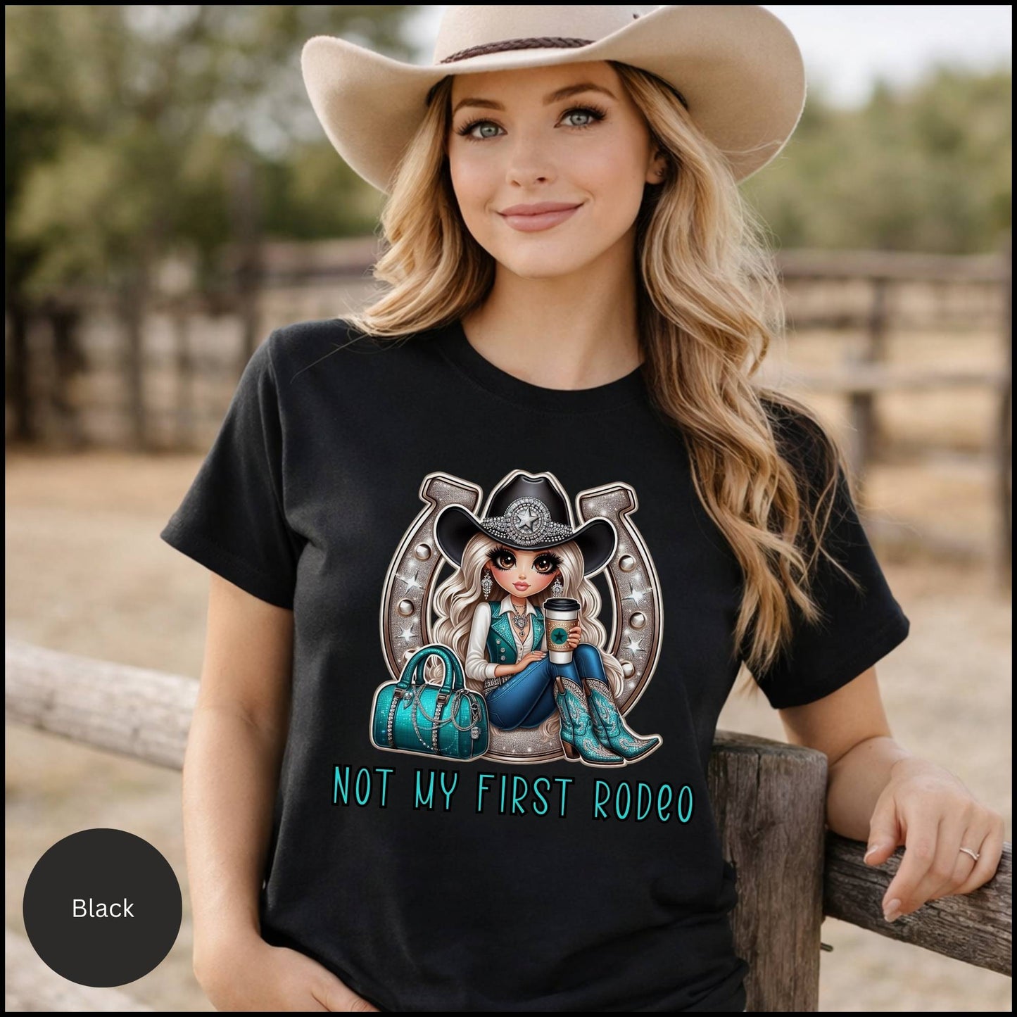 Not My First Rodeo Cowgirl Graphic Tee – Western Cowgirl Statement T-Shirt