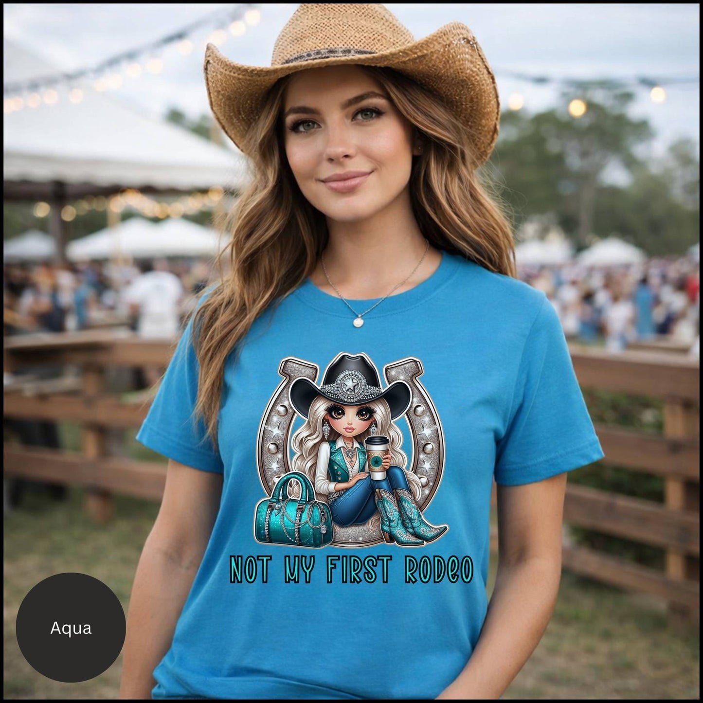Not My First Rodeo Cowgirl Graphic Tee – Western Cowgirl Statement T-Shirt