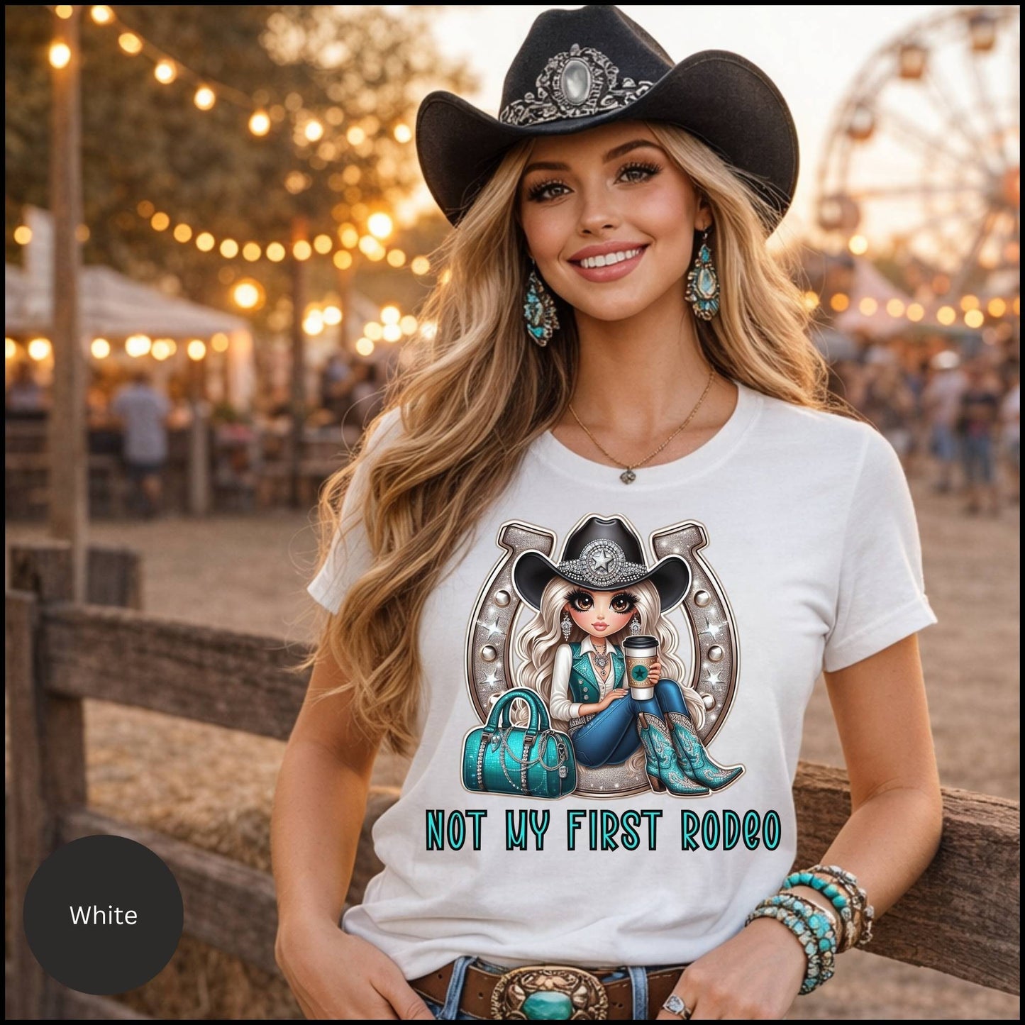 Not My First Rodeo Cowgirl Graphic Tee – Western Cowgirl Statement T-Shirt