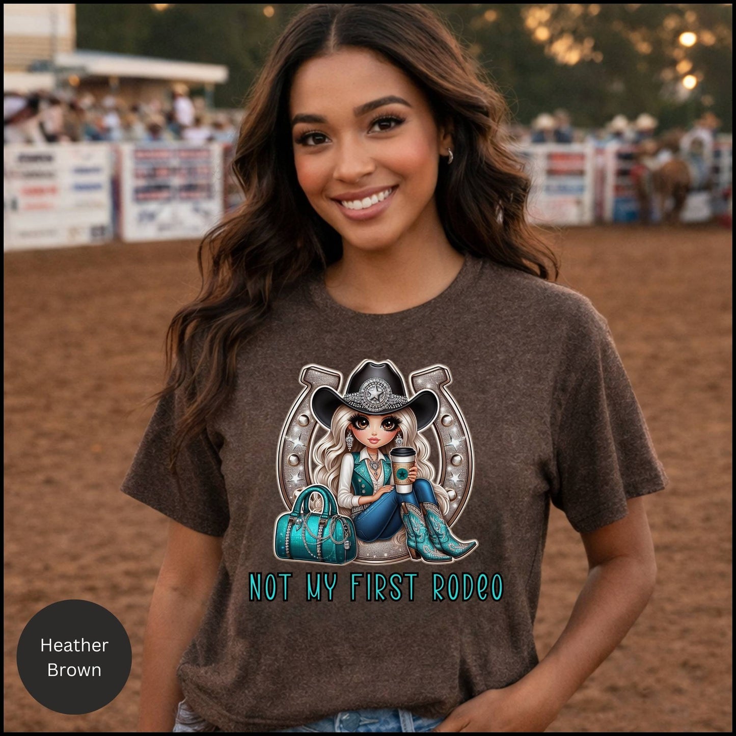 Not My First Rodeo Cowgirl Graphic Tee – Western Cowgirl Statement T-Shirt