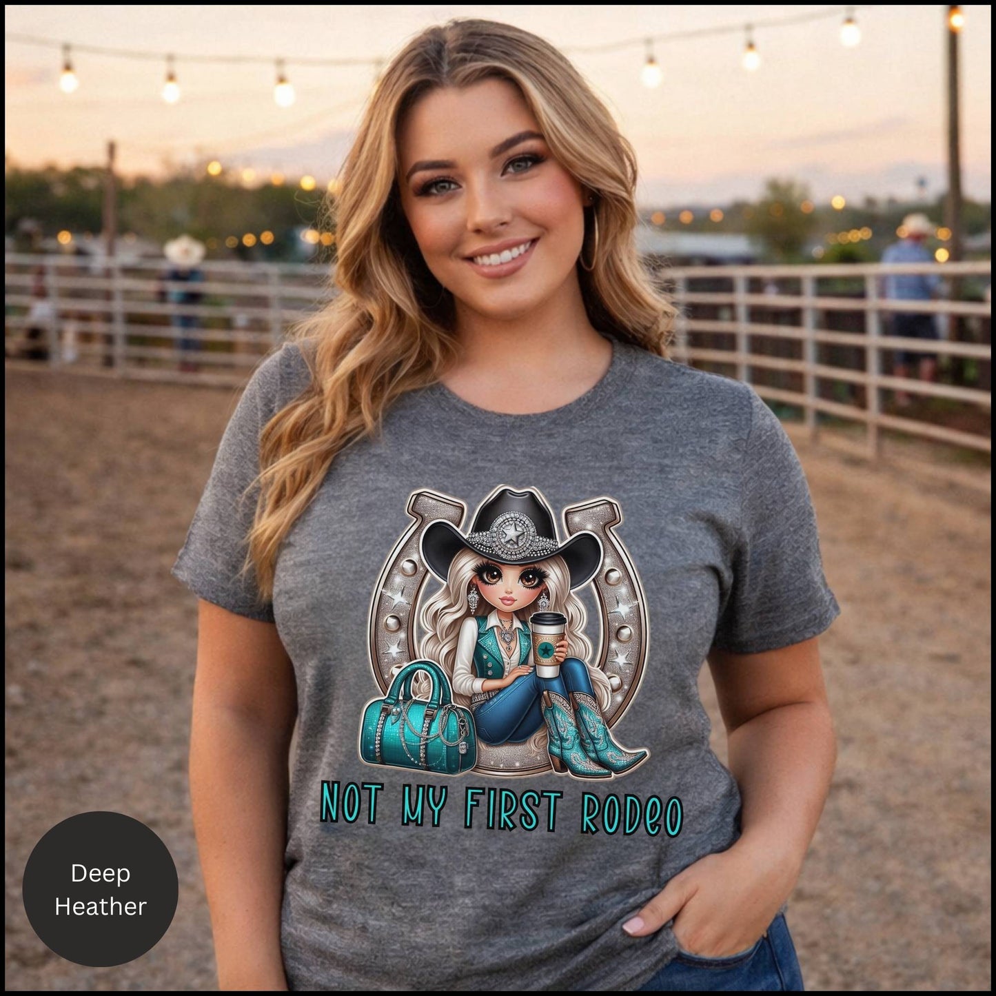 Not My First Rodeo Cowgirl Graphic Tee – Western Cowgirl Statement T-Shirt