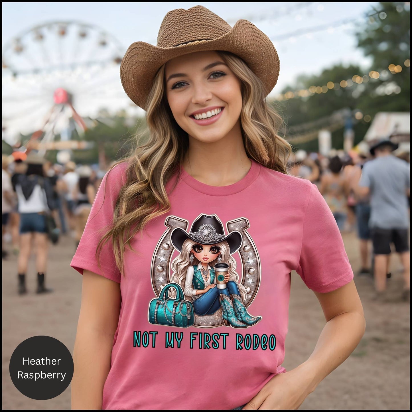 Not My First Rodeo Cowgirl Graphic Tee – Western Cowgirl Statement T-Shirt