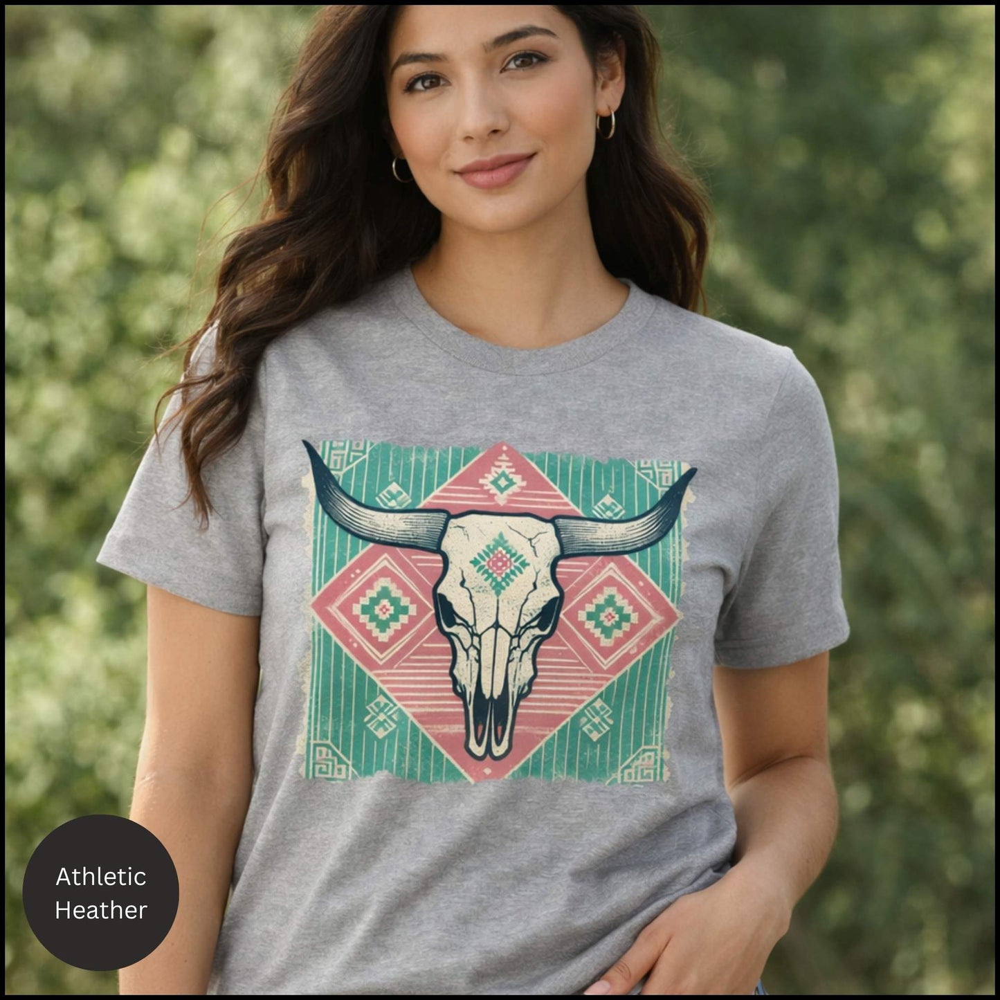 Desert Bloom Steer Skull Tee | Boho Western Cowgirl Graphic T-Shirt