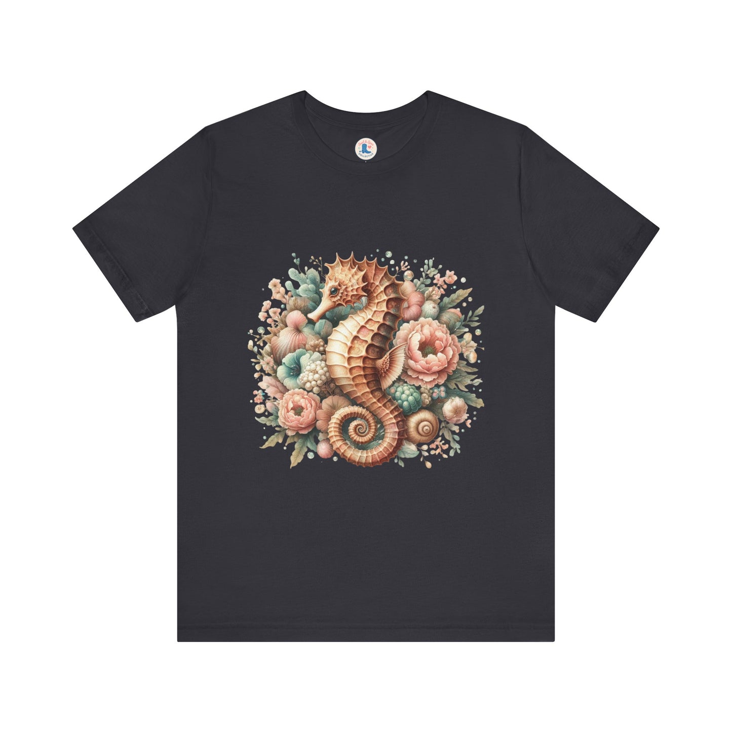 Coastal Bloom Seahorse Tee
