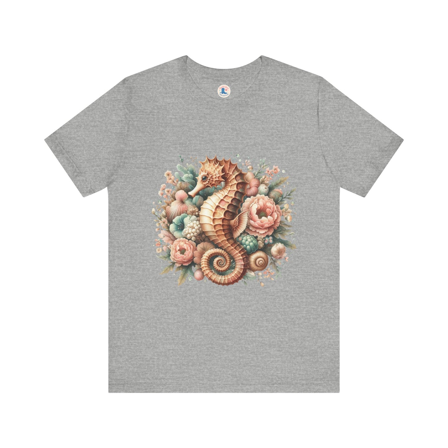 Coastal Bloom Seahorse Tee